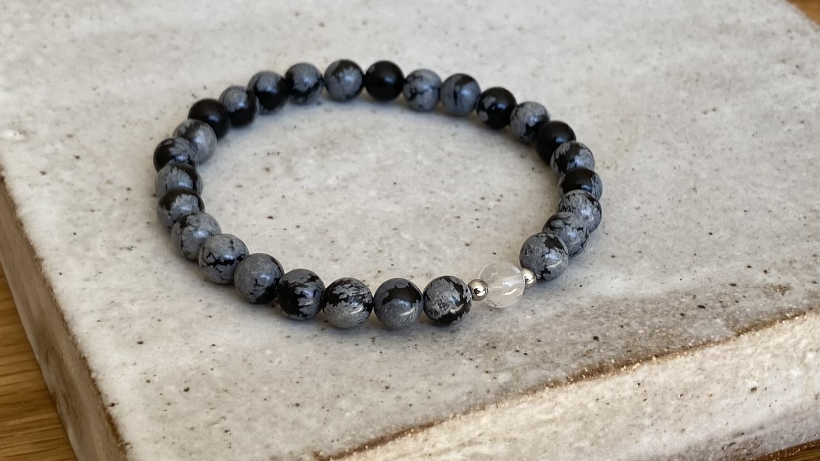 Schneeflockenobsidian Armband 